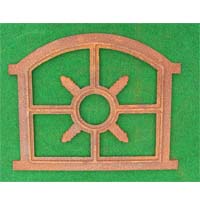 Fenster mit Bogen/Kreuz